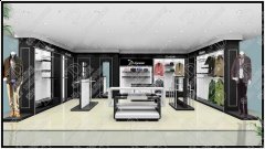 新郑工商银行附近男装展柜完工