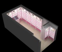 地市县城专用化妆品展柜效果图片