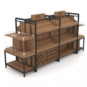 铁木结合红酒柜质朴大方