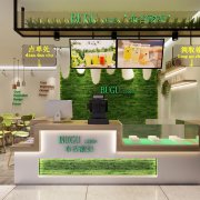 奶茶店布谷酸奶柜台